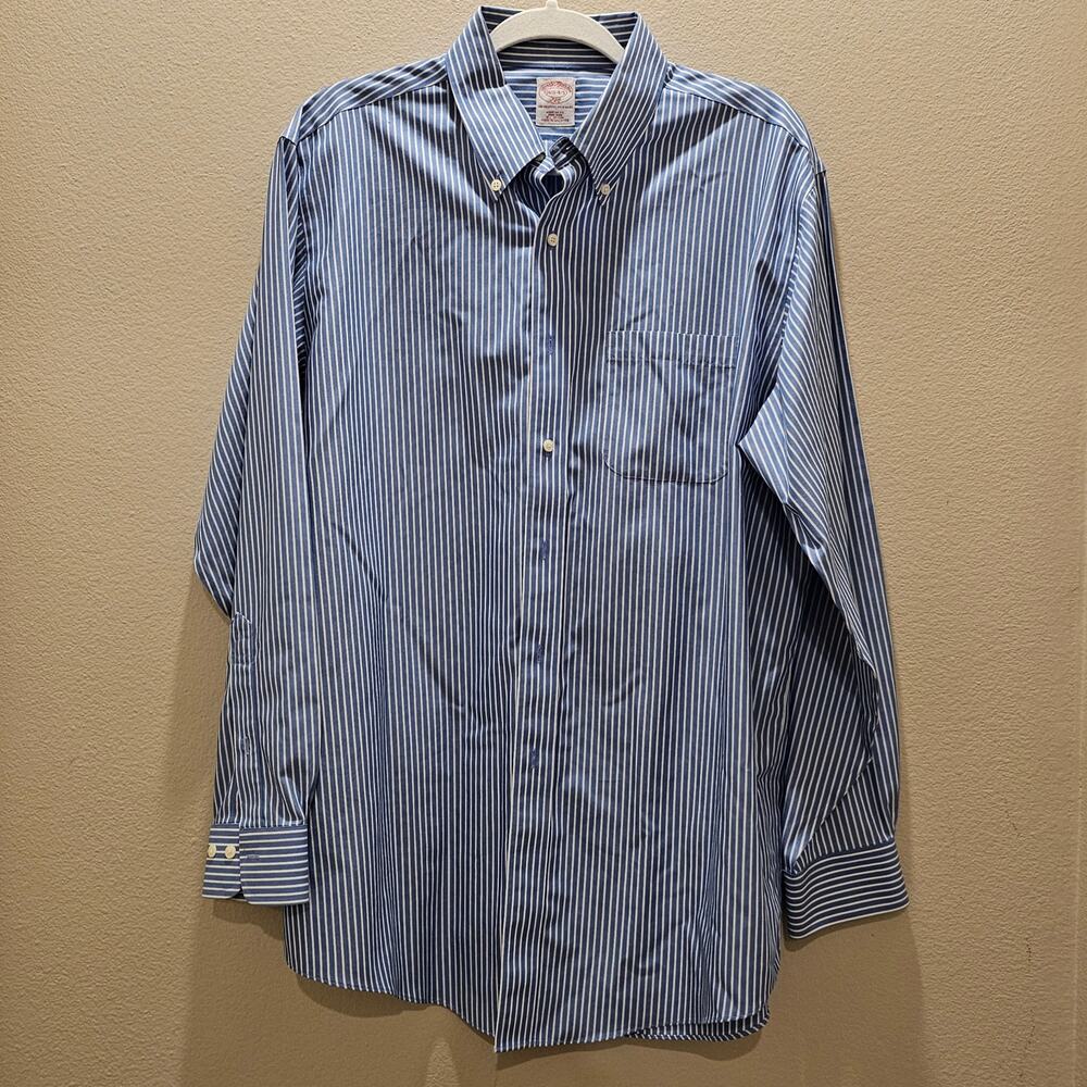 NWOT Brooks Bros.  Men's Long Sleeve Striped Button Down Shirts Size 16.5 - 4/5